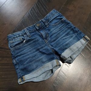 Gap Kids Girls Denim Shorts Sz 8 Rolled